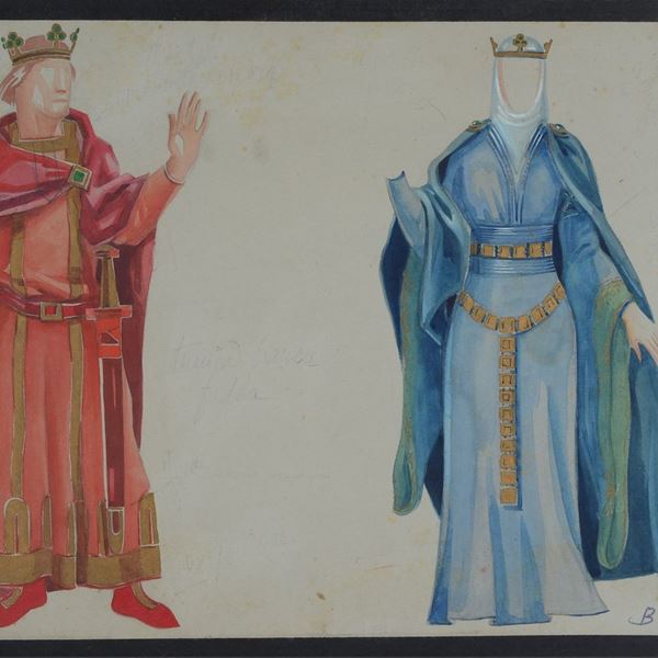 Anonimo, XX sec. - Sketches for costumes