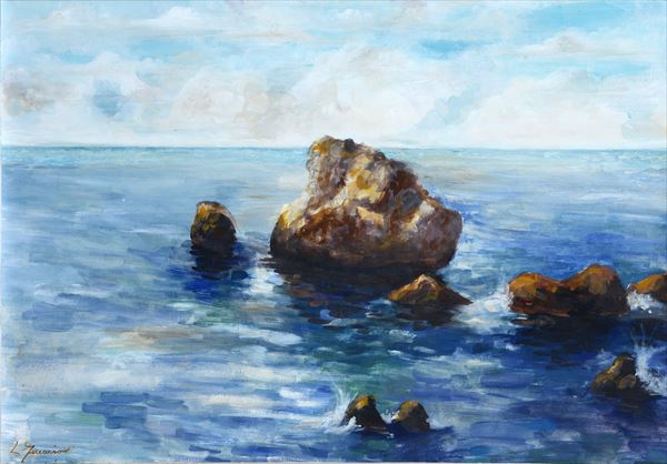 Linda Ferrario - Marina with rocks