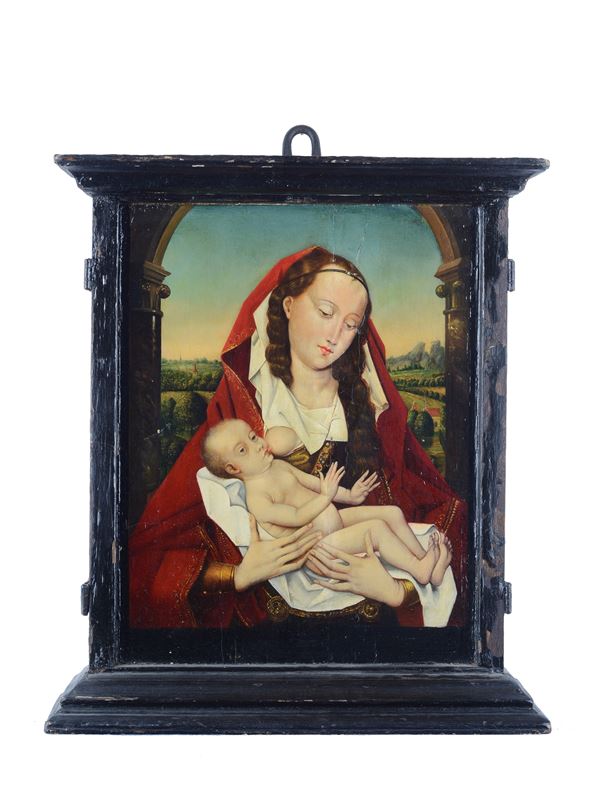 Anonimo, XIX sec. - Madonna and Child (after Hans Memling)