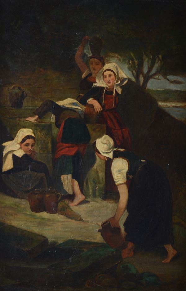 Scuola Francese, XIX sec. - Women in Breton costumes