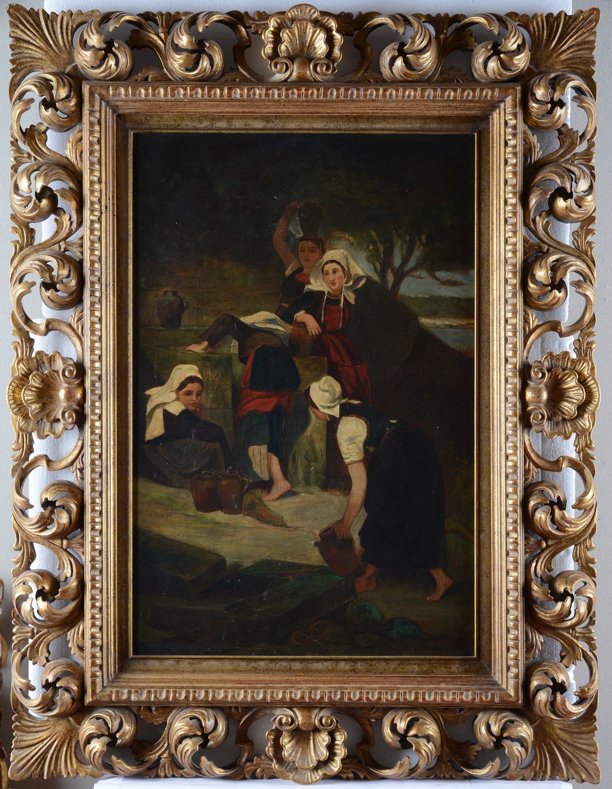 Scuola Francese, XIX Sec. - Donne con Costumi Bretoni