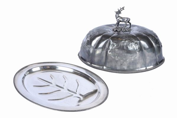 Cloche in metallo argentato