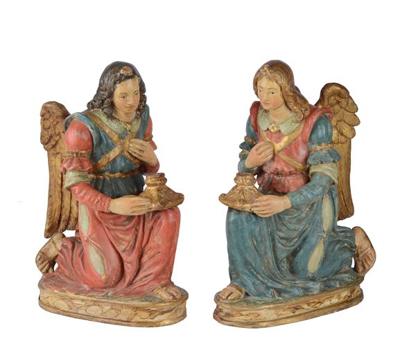 Pair of candle holder angels