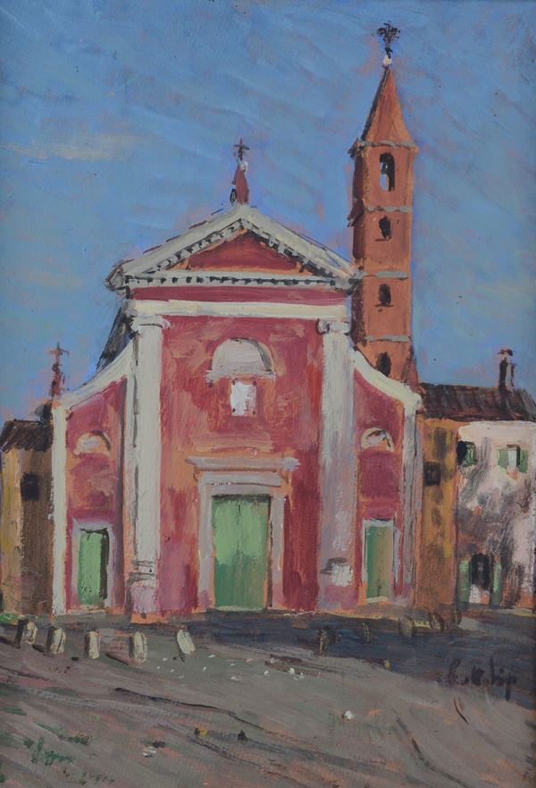 Galileo Gattabriga - Veduta di chiesa