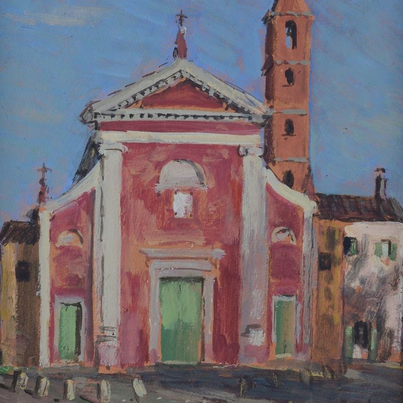 Galileo Gattabriga - Veduta di Chiesa
