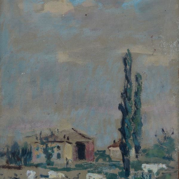 Galileo Gattabriga - Paesaggio con gregge