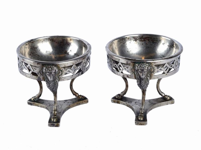 Coppia di Saliere in Argento