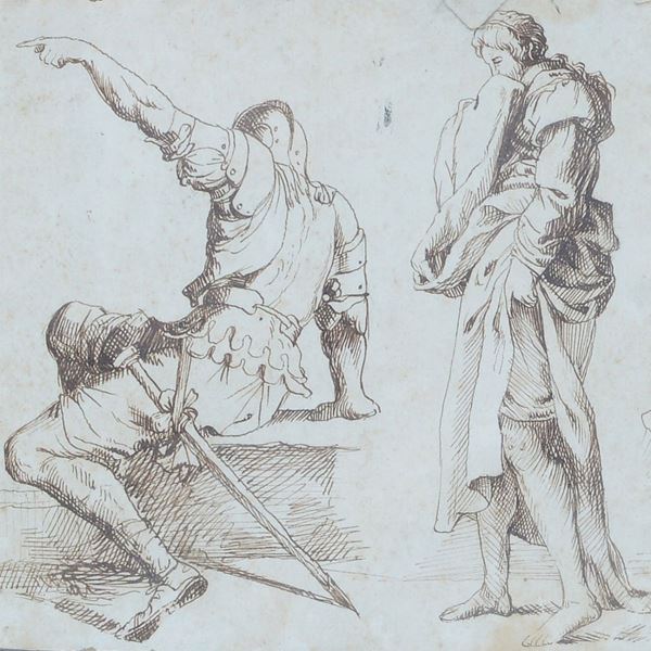 Pietro Aldi - Vicolo con personaggi