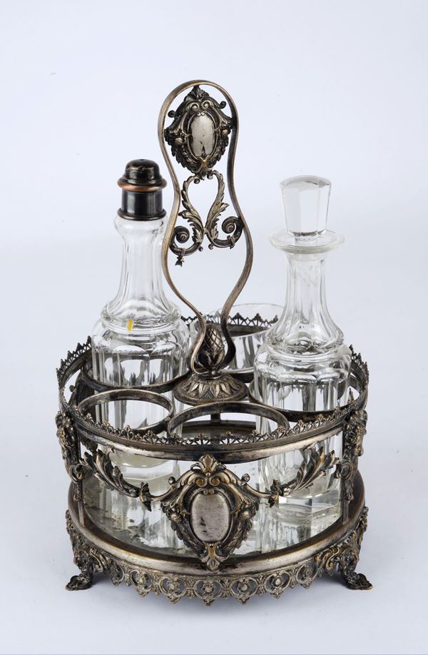 Cruet in metallo argentato