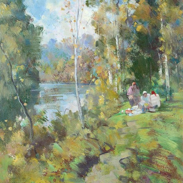Giulio Da Vicchio - Merenda nell'argine del fiume