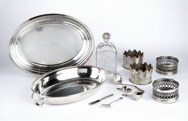 Lotto di accessori per la tavola in metallo argentato  - Auction ANTIQUES - Galleria Pananti Casa d'Aste