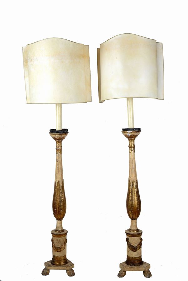 Coppia di torciere  - Asta ANTIQUARIATO, ARGENTI E OGGETTI D'ARTE - Galleria Pananti Casa d'Aste