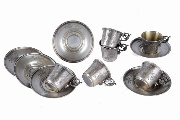 Sei tazzine da caffè  - Auction ANTIQUES, SILVER - Galleria Pananti Casa d'Aste