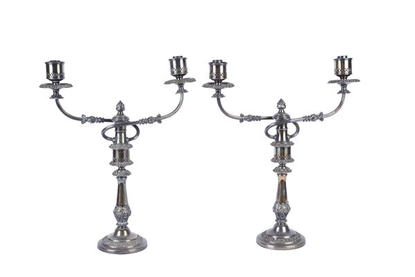 Pair of large candelabra  - Auction ANTIQUES, AUTHORS OF XIX AND XX CENTURY - I - Galleria Pananti Casa d'Aste