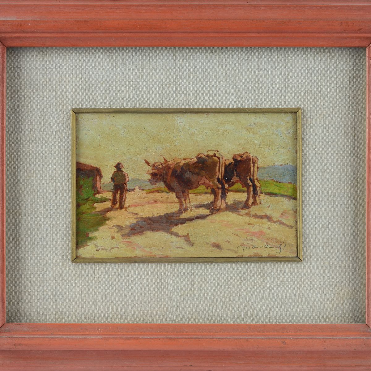 Carlo Domenici - Mucche Controluce