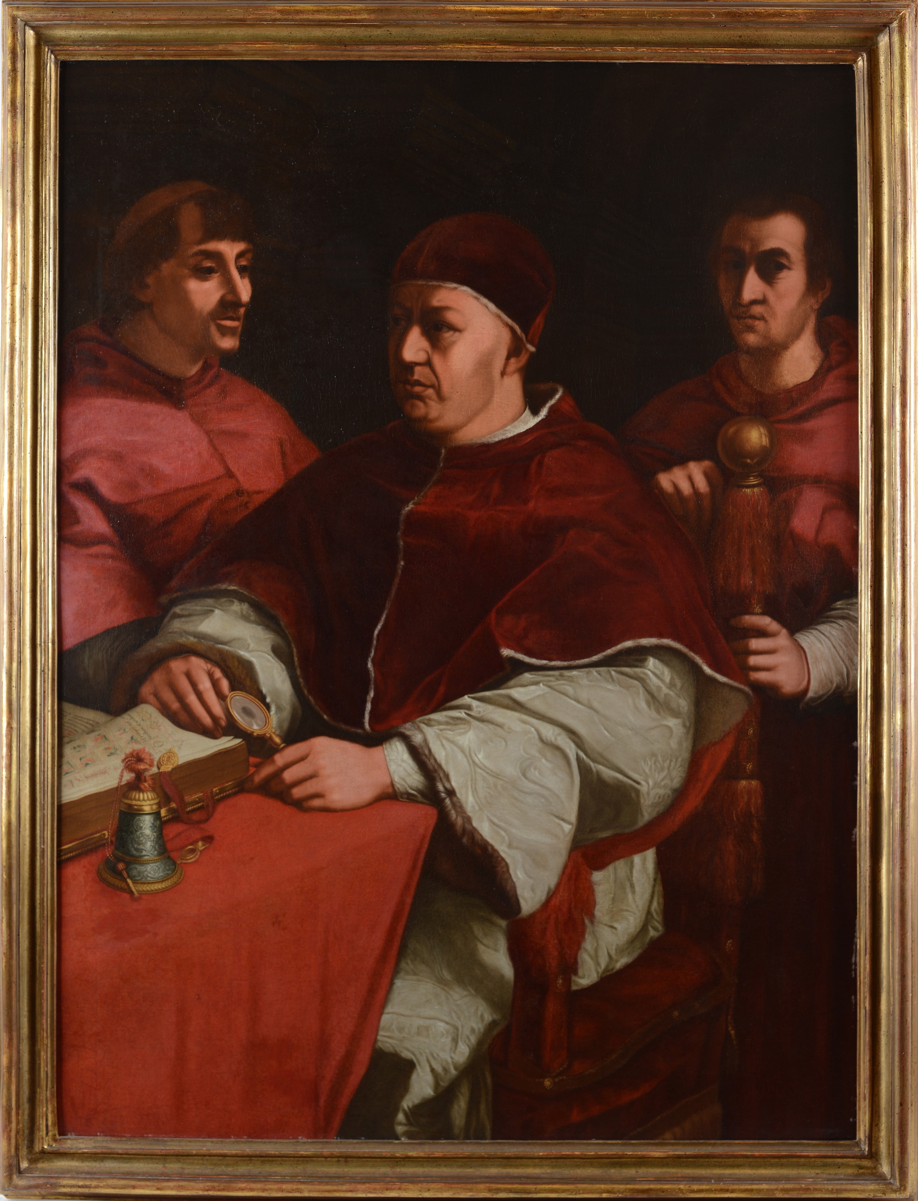 Anonimo, XVIII Sec. - Ritratto di Papa Leone X con i Nipoti