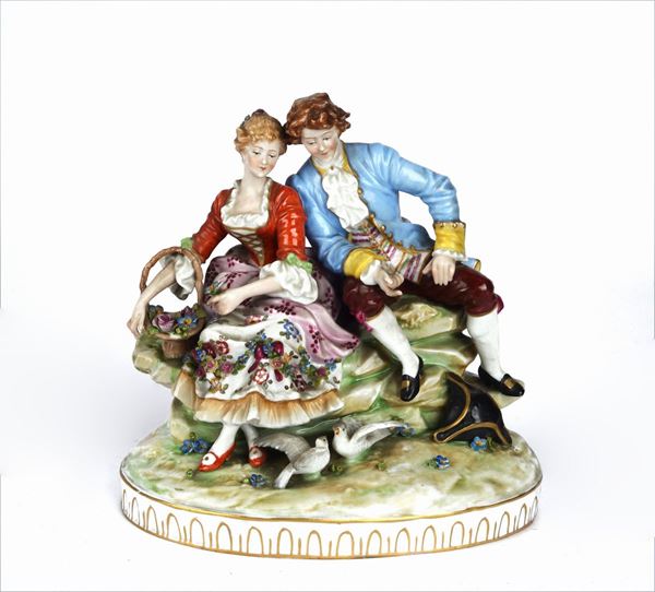 Gruppo in porcellana policroma  - Auction ANTIQUES - Galleria Pananti Casa d'Aste