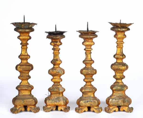Quattro candelieri   - Auction ANTIQUES, SILVER - Galleria Pananti Casa d'Aste
