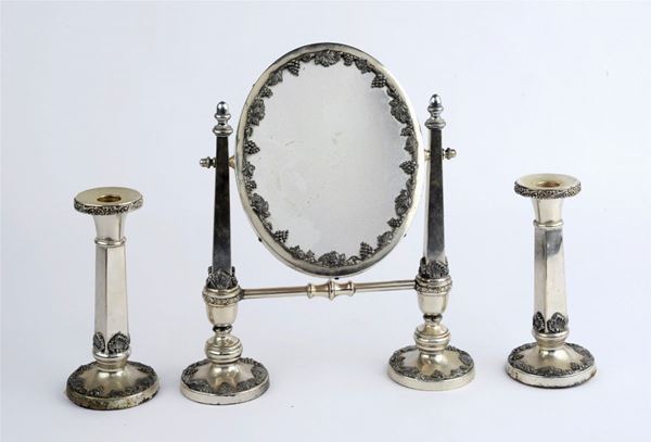 Specchierina a psiche con due candelieri  - Auction ANTIQUES, SILVER - Galleria Pananti Casa d'Aste