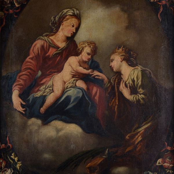 Scuola Italia Centrale, XVIII sec. - Matrimonio mistico di Santa Caterina
