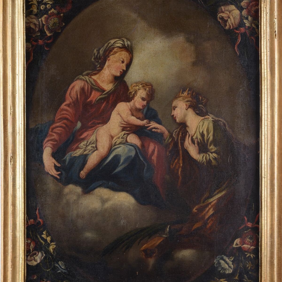 Scuola Italia Centrale, XVIII Sec. - Matrimonio Mistico di Santa Caterina