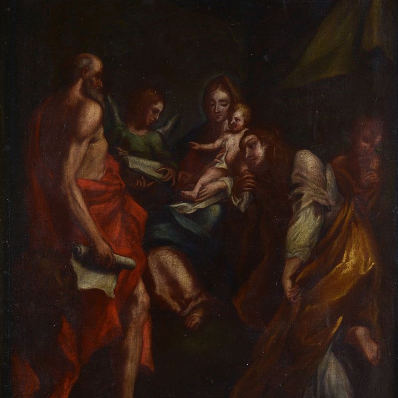 Anonimo, XVIII Sec. - Madonna di San Girolamo (da Correggio)