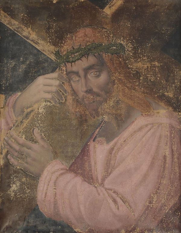 Scuola Toscana, XVII sec. - Cristo portacroce