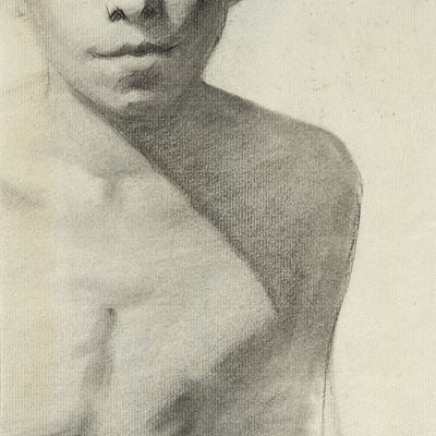 Ritratto di Giovane (fronte) - Nudo Maschile (verso)