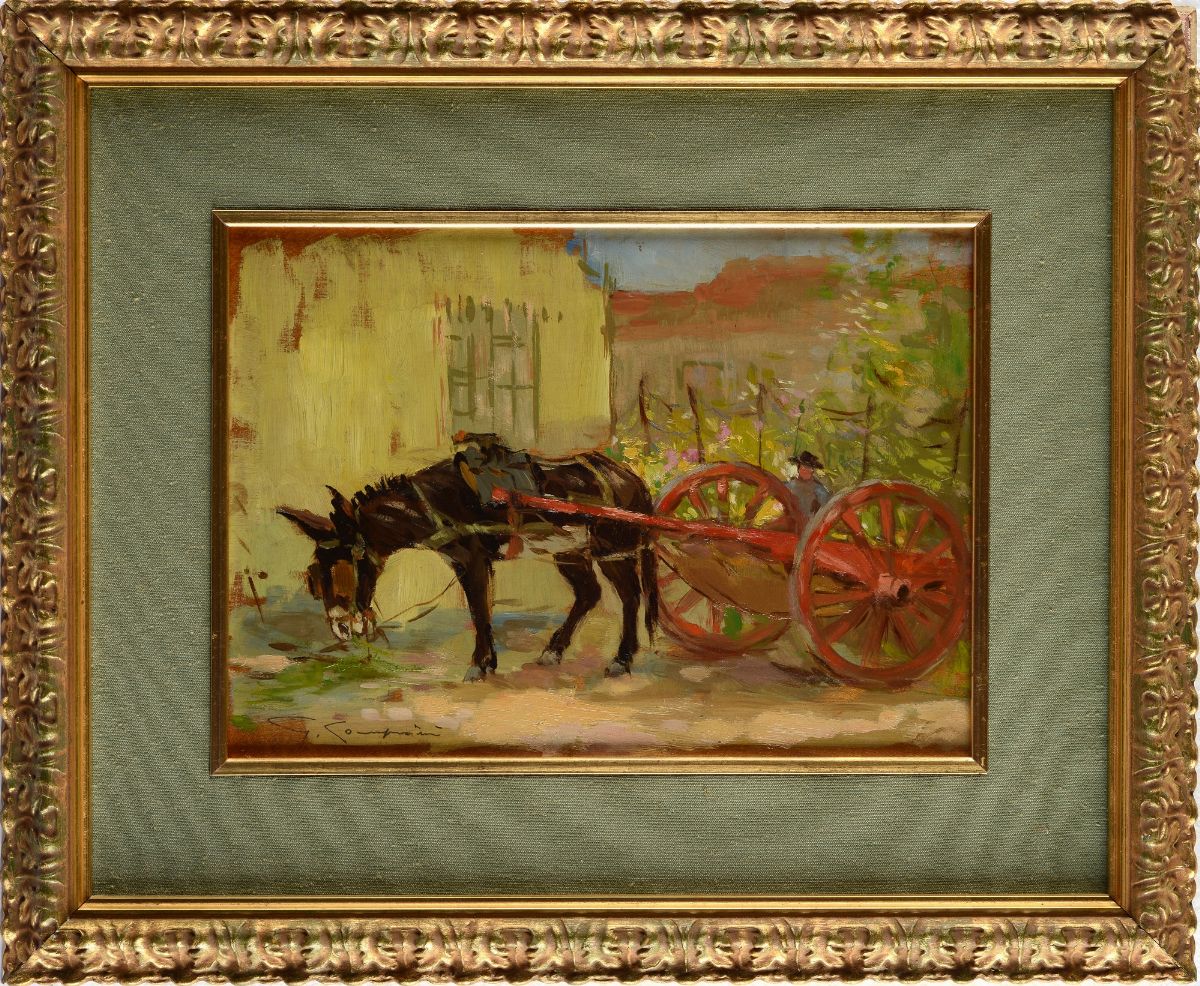 Giuseppe Comparini - Carretto con Asino
