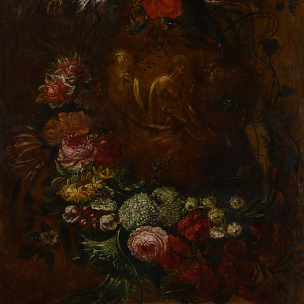 Anonimo, XVIII sec. - Vaso con fiori
