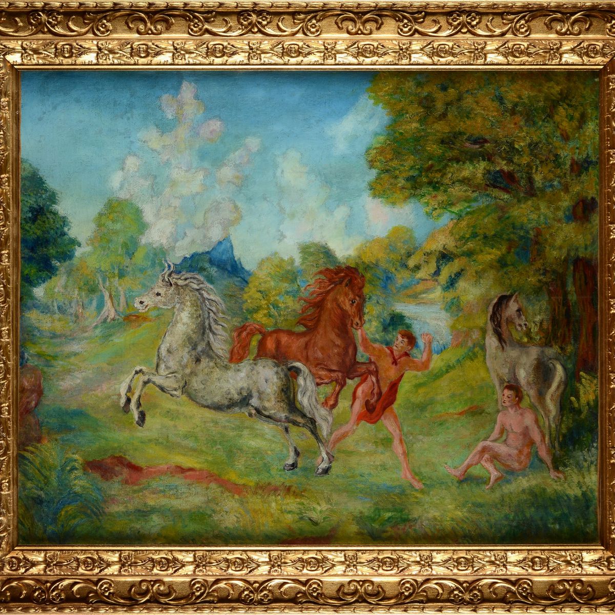 Aligi Sassu - Senza Titolo (uomini e Cavalli)