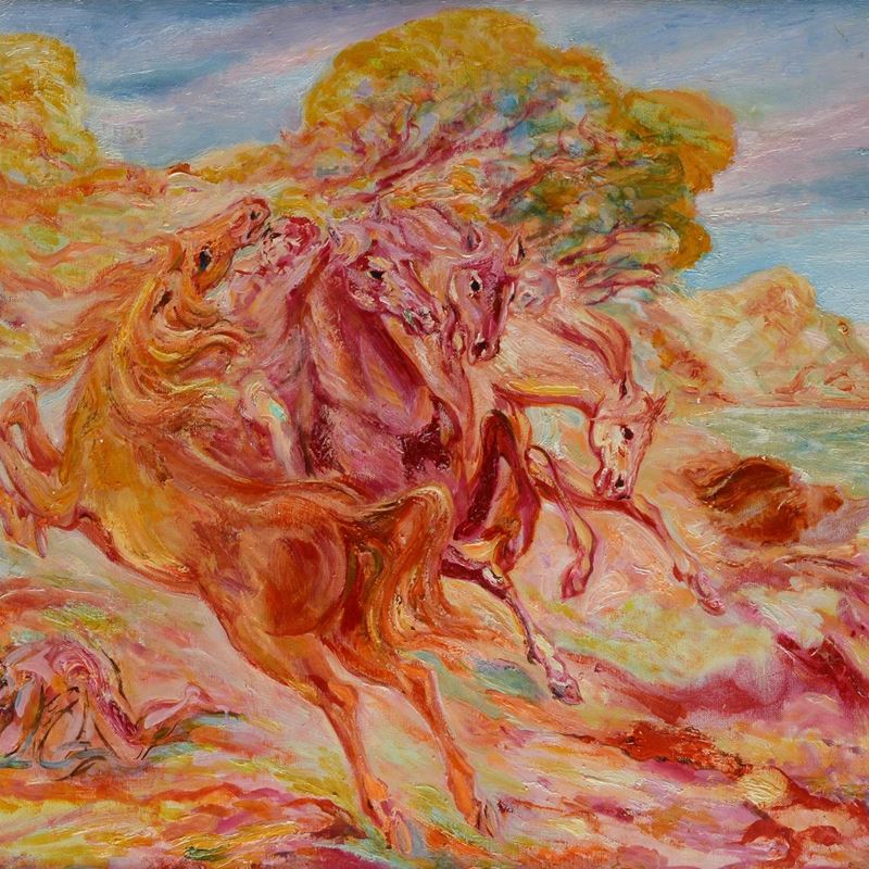 Aligi Sassu - Il Domatore di Cavalli (diomede)