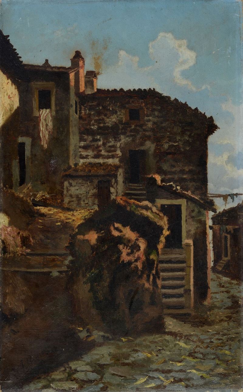 Vincenzo Cabianca - Strada di Paese