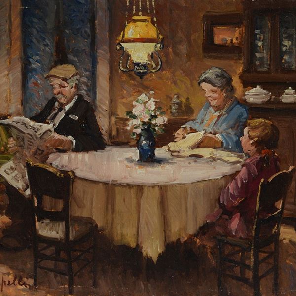 Cafiero Filippelli - Interno con figure