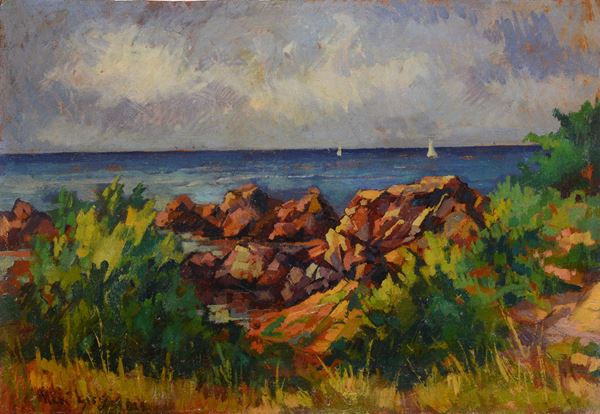 Ulvi Liegi - Paesaggio con mare sullo sfondo