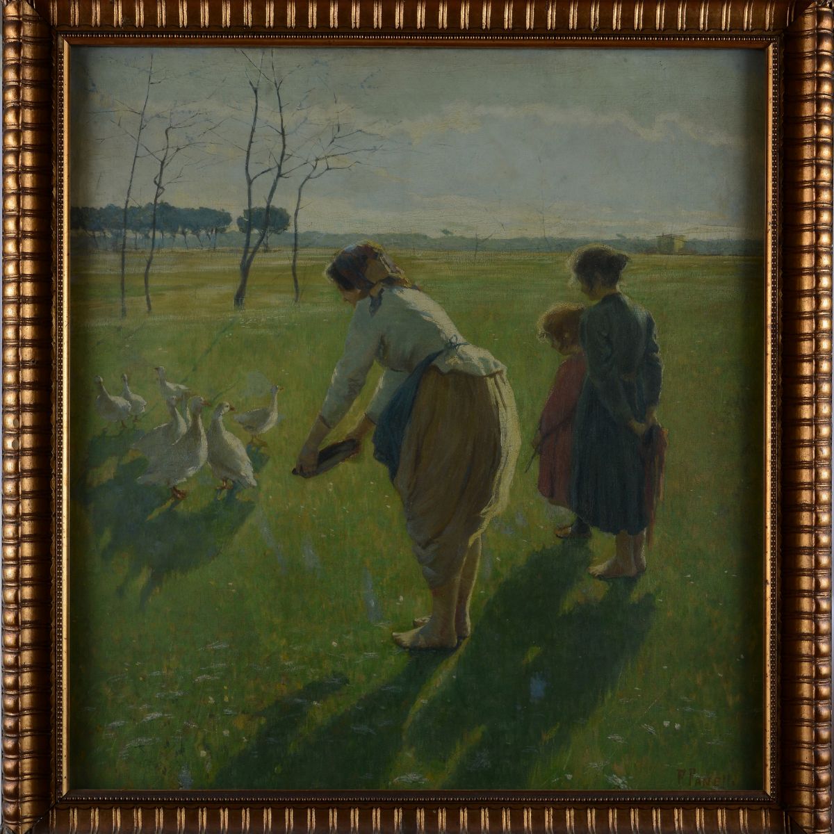 Francesco Fanelli - Contadina con Oche