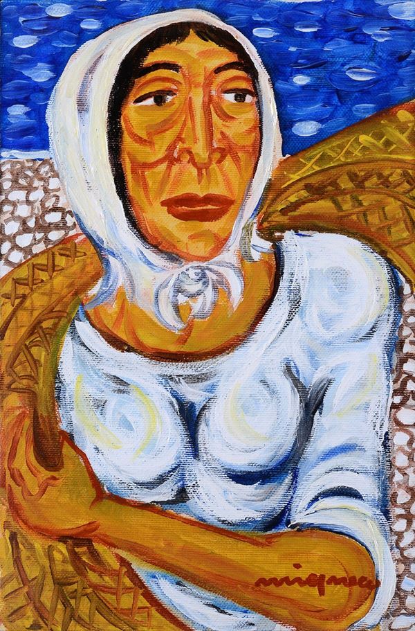 Giuseppe Migneco - Woman with net