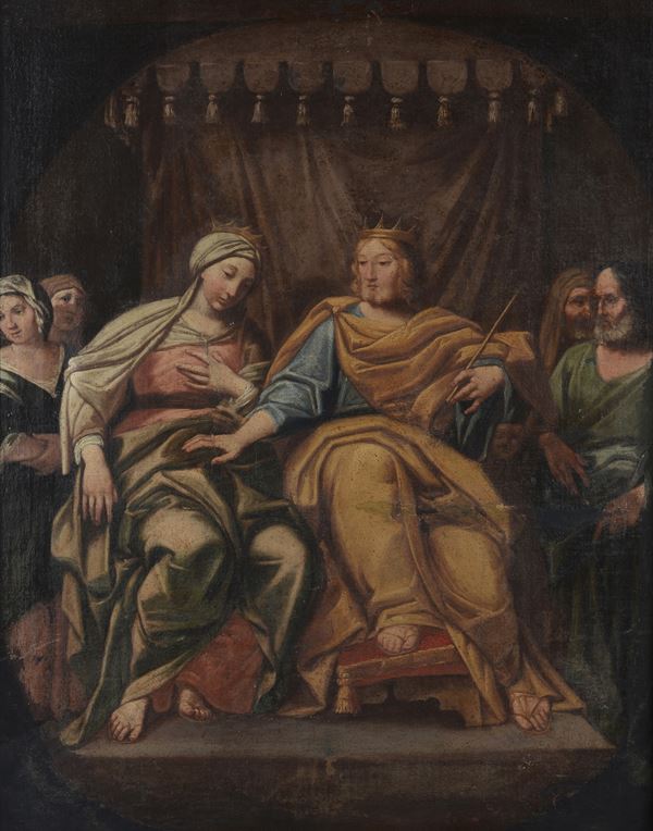 Scuola Romana, XVII sec. - Bathsheba and Solomon (from Domenichino)