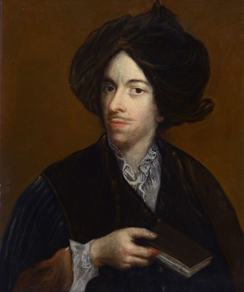 Scuola Toscana, XVIII Sec. - Ritratto di Aristocratico in Costume Orientale con Turbante