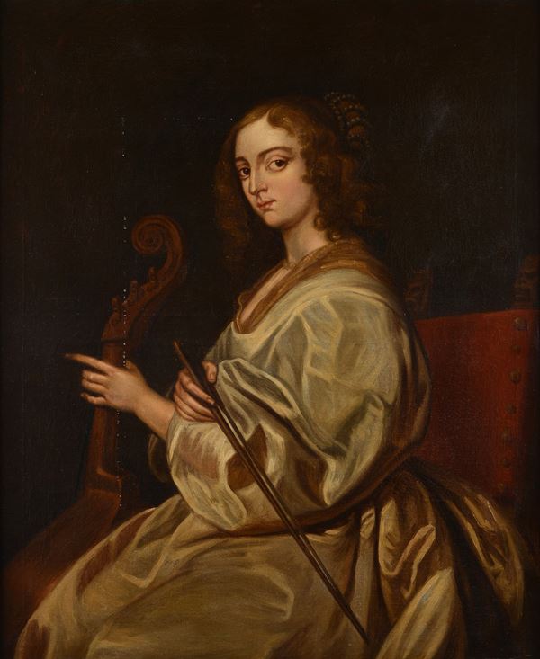 Scuola Europea, XIX sec. - Suonatrice di violoncello 