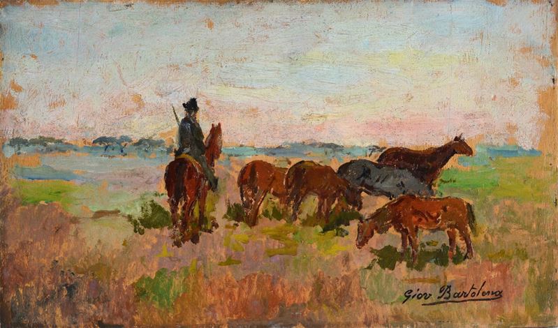 Giovanni Bartolena - Paesaggio con Buttero
