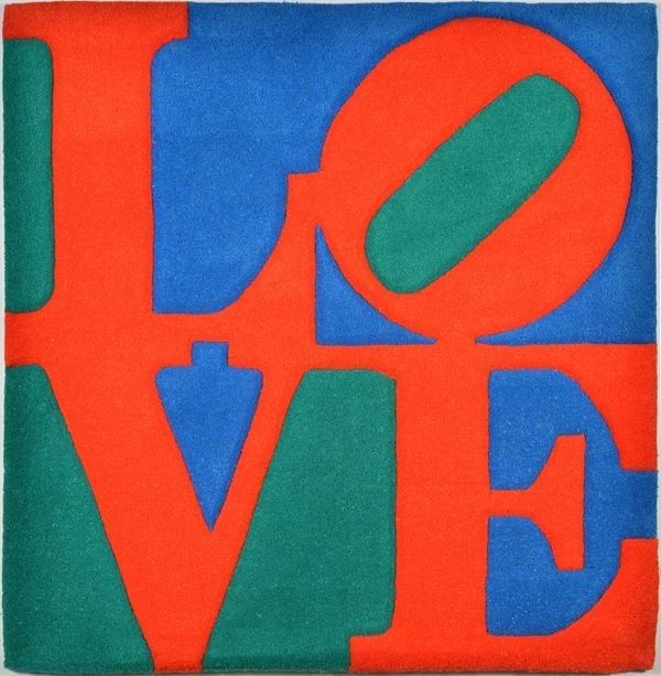 Robert Indiana : Love  - Tappeto in lana a colori - Asta ARTE MODERNA E CONTEMPORANEA - II - Galleria Pananti Casa d'Aste