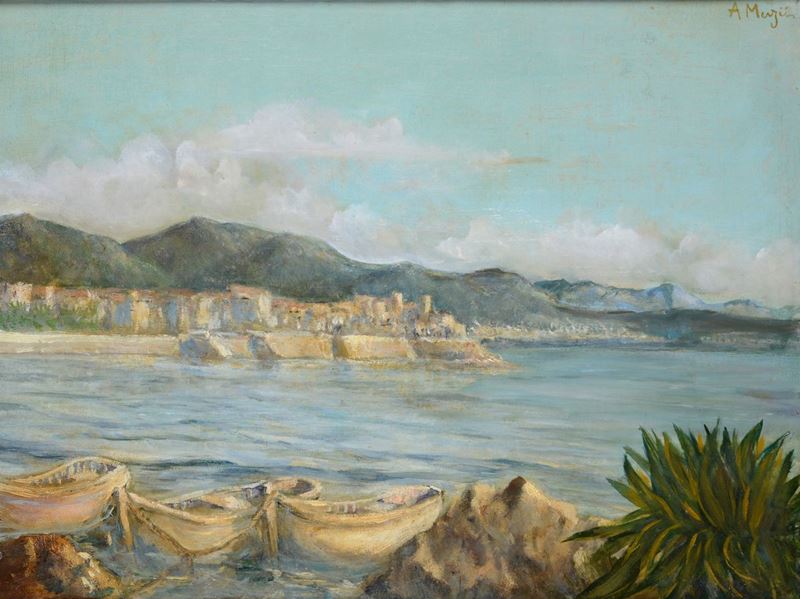 Alfonso Muzii - Paesaggio con Porto