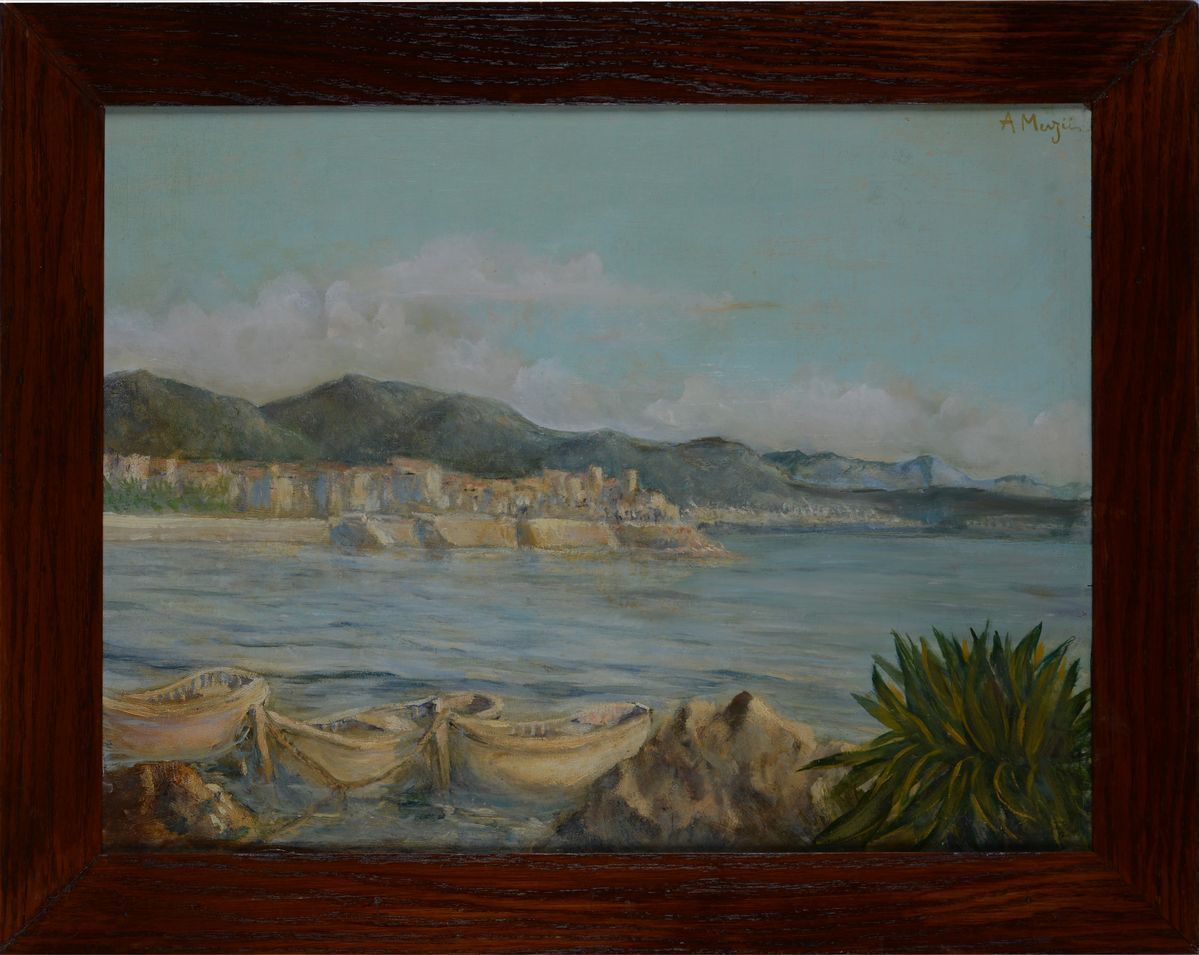 Alfonso Muzii - Paesaggio con Porto