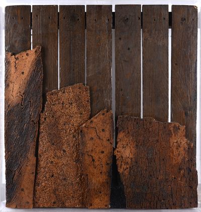 Senza titolo (Collage su tavola, 1964)