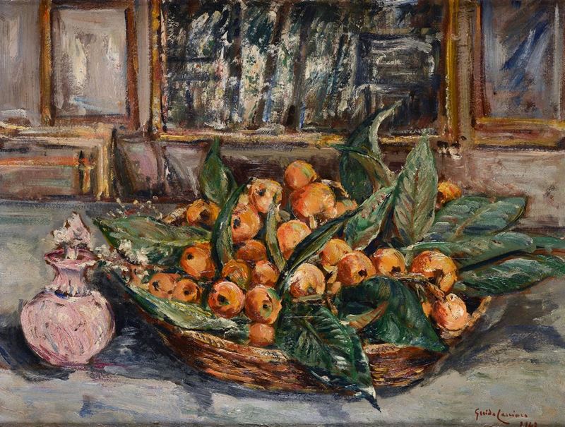 Guido Casciaro - Natura Morta con Cesto di Frutta