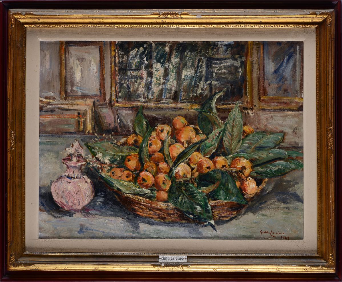 Guido Casciaro - Natura Morta con Cesto di Frutta