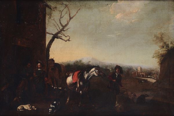 Scuola dei bamboccianti, XVII sec. - Scena di genere