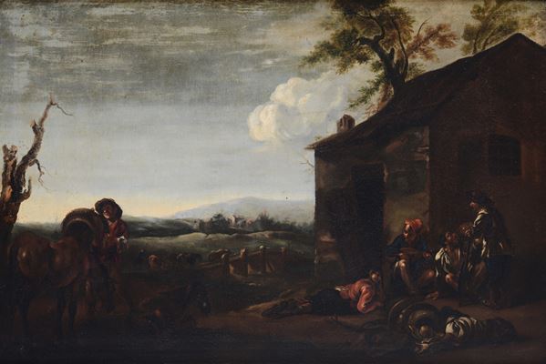 Scuola dei bamboccianti, XVII sec. - Scena di genere
