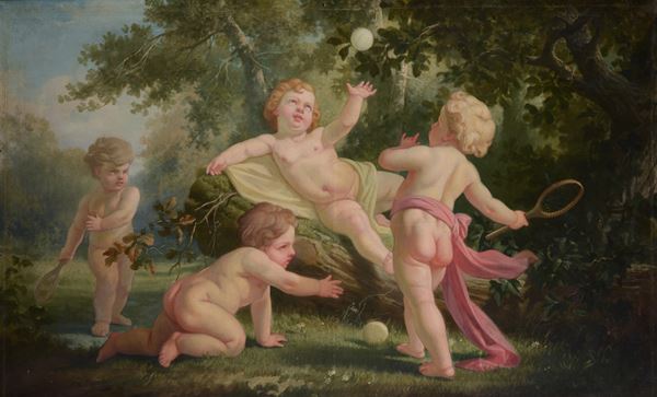 Scuola Francese, XIX sec. - Giochi di putti